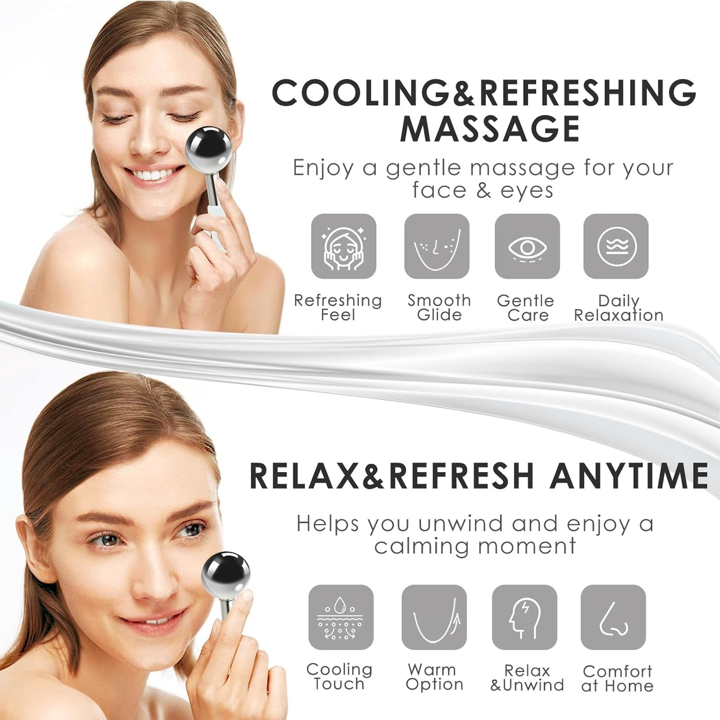 Vitalit™ IceGlow – Profesionalne čelične krio-kugle za lice (Set od 2 kom)