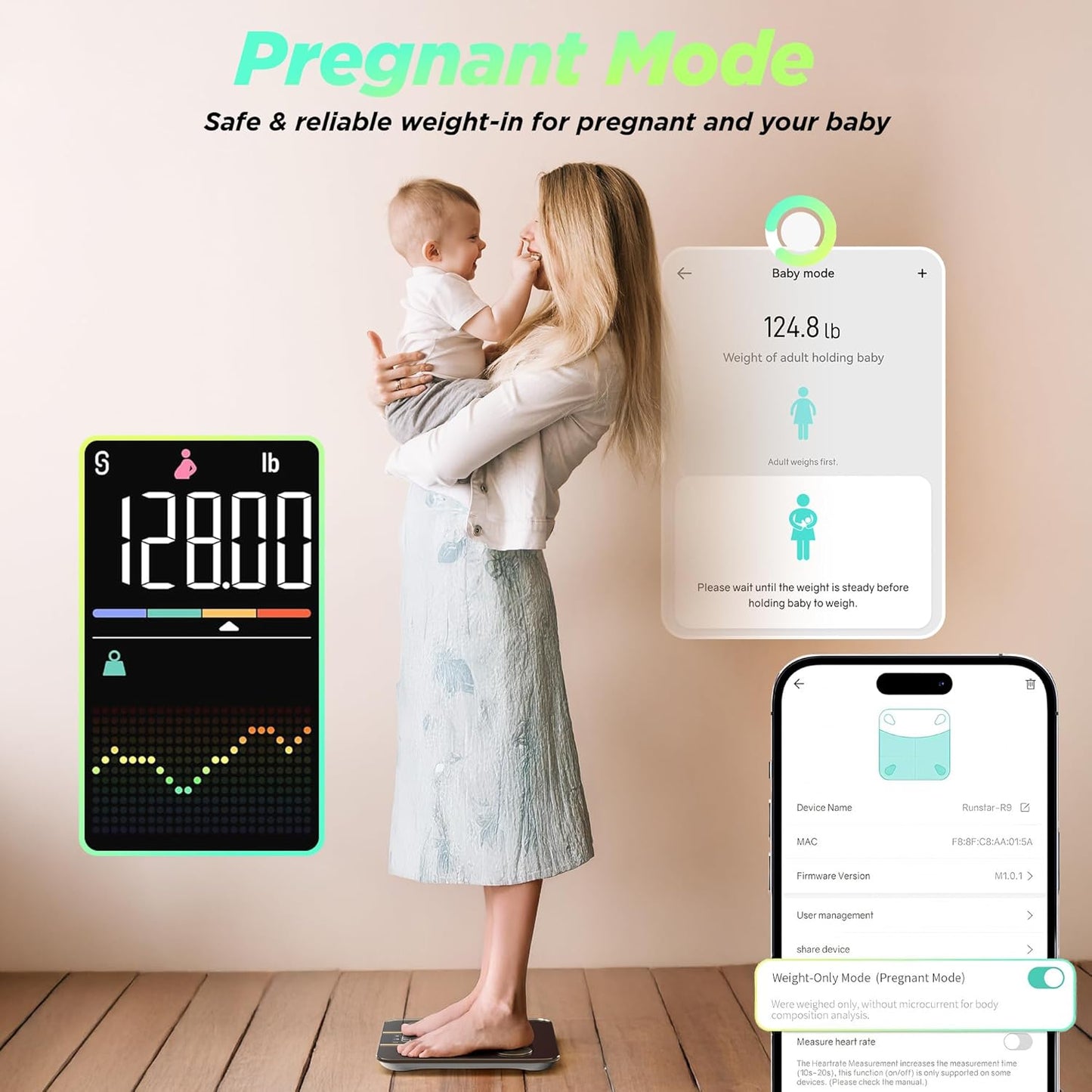 Vitalit™ SmartView Pro – Pametna vaga s VA zaslonom u boji i 13 parametara